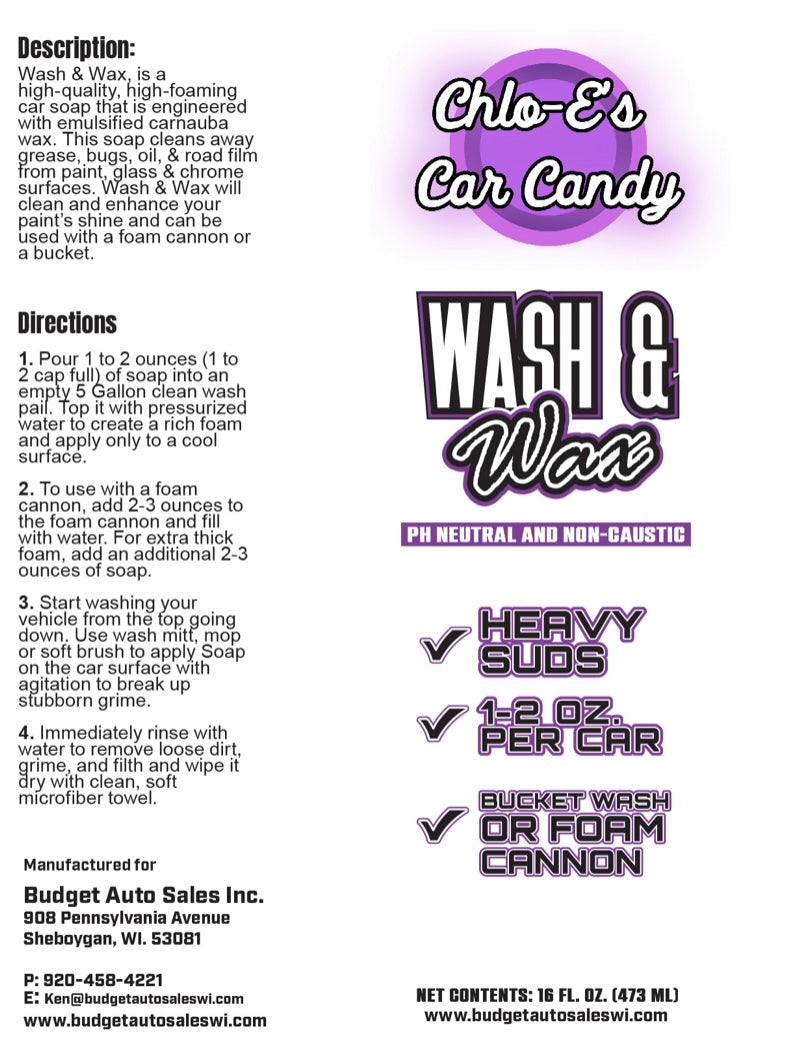 HIGH SUDS WASH & WAX California Dreamin' Line Car Care Kit